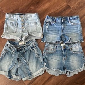 Bundle Jean shorts blue 2 Gap /Hudson/Abercrombie kids all size 10/12